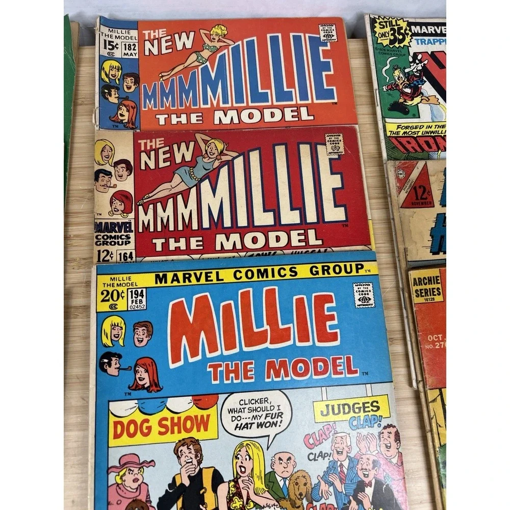 Vintage Comic‎ Lot (9) Howard the Duck Archie Millie Pep Whitman Silver Bronze